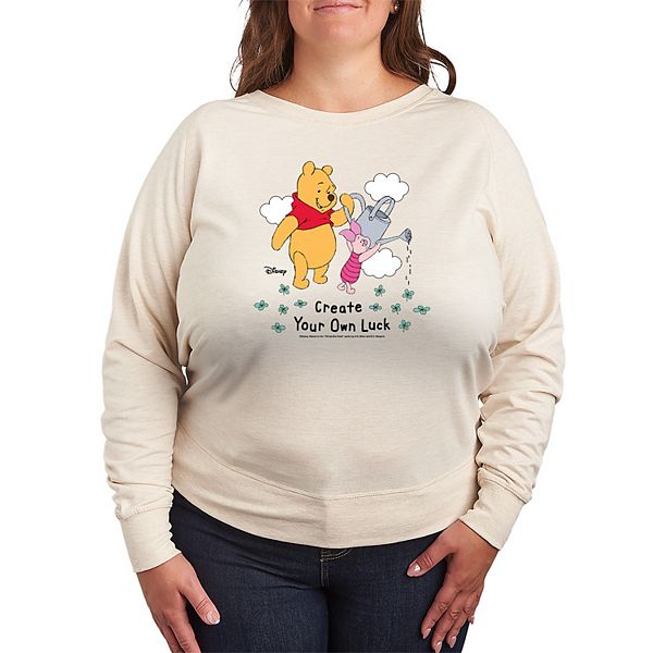 

Футболка с длинным рукавом Winnie the Pooh Create Your Own Luck, plus size Disney