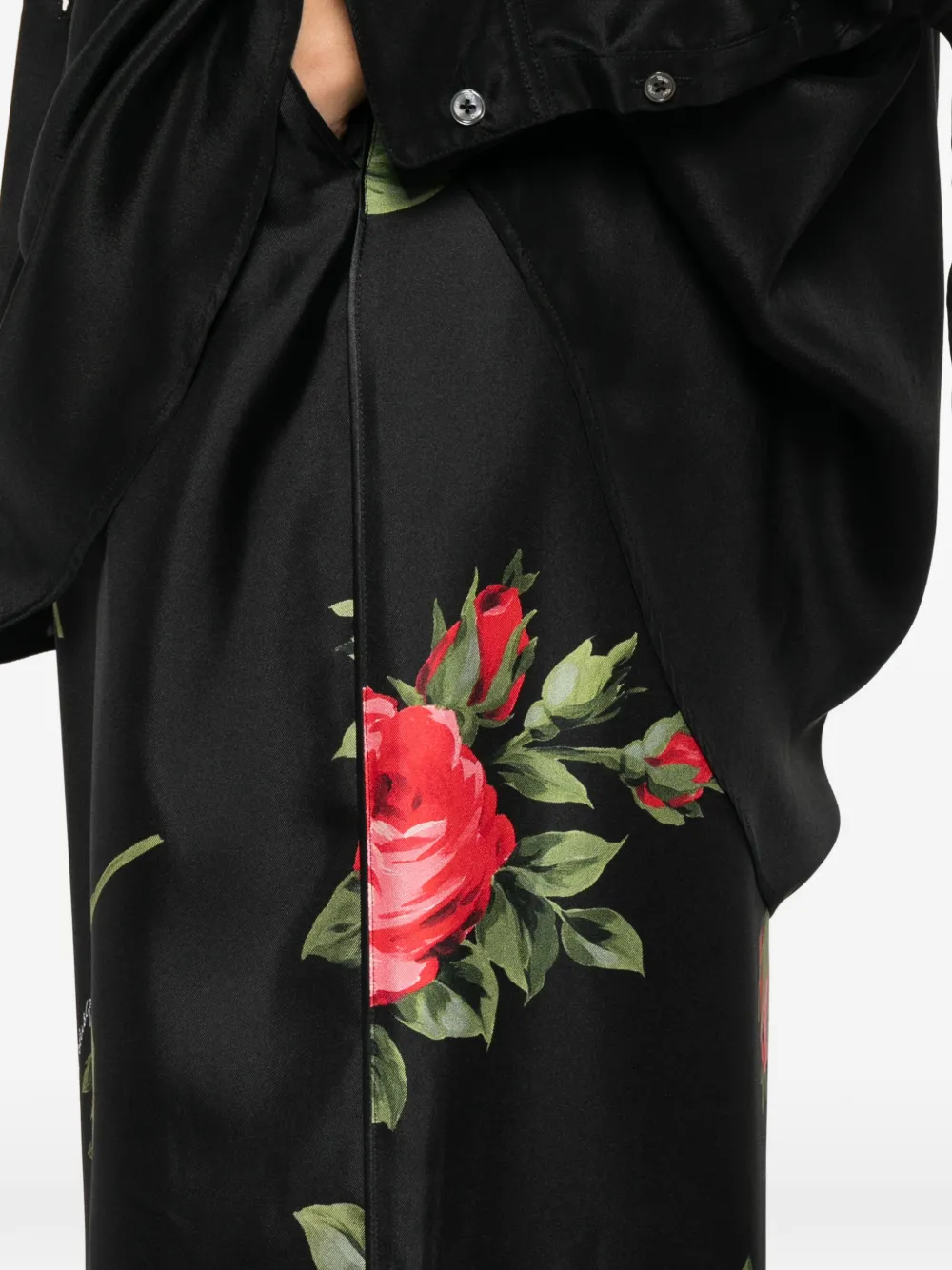 Брюки с цветочным принтом Dolce & Gabbana, черный — фото 4