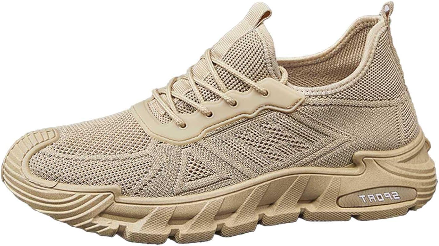 

Мужские кроссовки, дышащие, легкие, на пятке, повседневные, для ходьбы, бега, тенниса, спортивные, комфортные, из сетки Generic, хаки