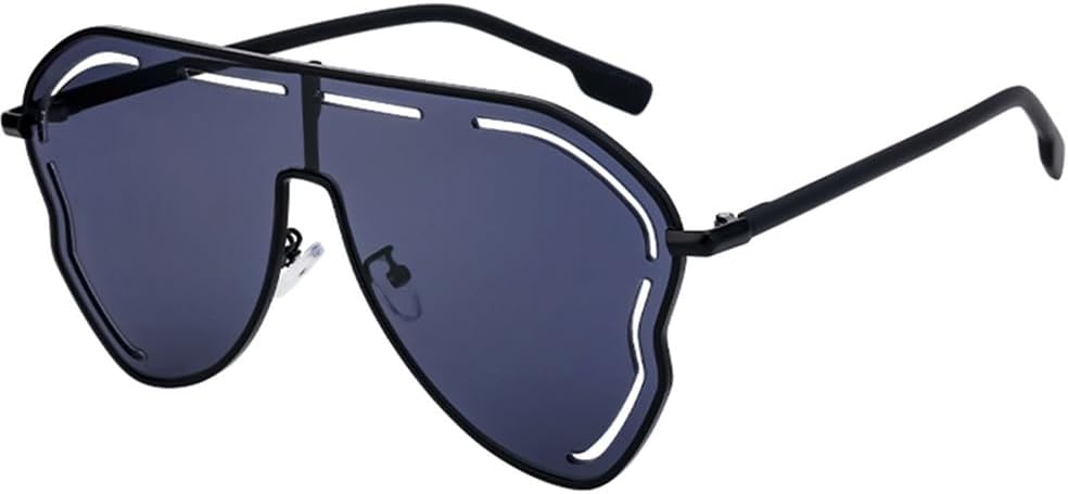 

Крупные квадратные солнцезащитные очки-щитки для женщин, большая оправа, модель «бабочка», цельные солнцезащитные очки для женщин, защита от ультрафиолета UV400 WNCKSQ, C1matteblackgray