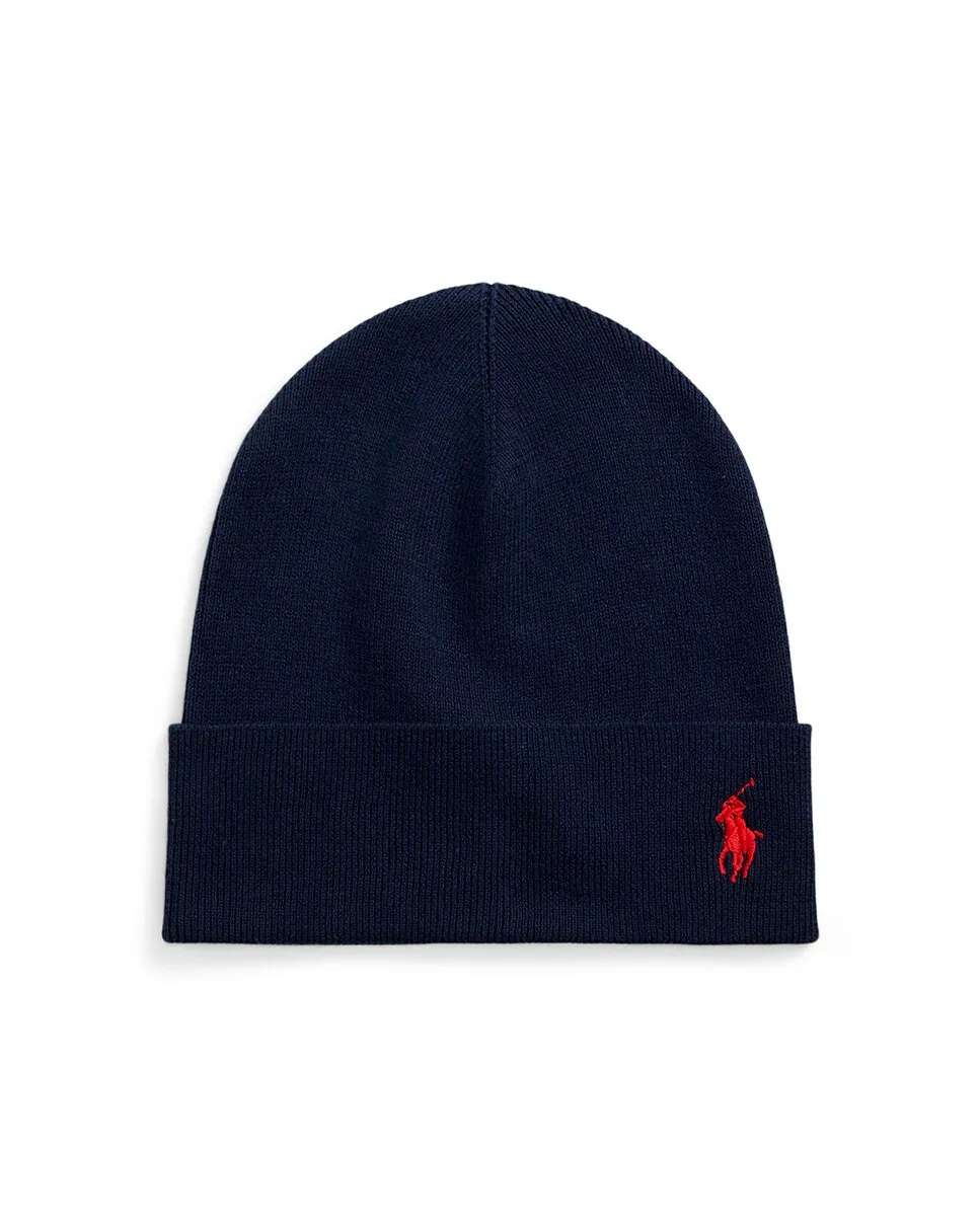 

Мужская хлопковая шапка с фирменной лошадью дома Polo Ralph Lauren, темно-синий