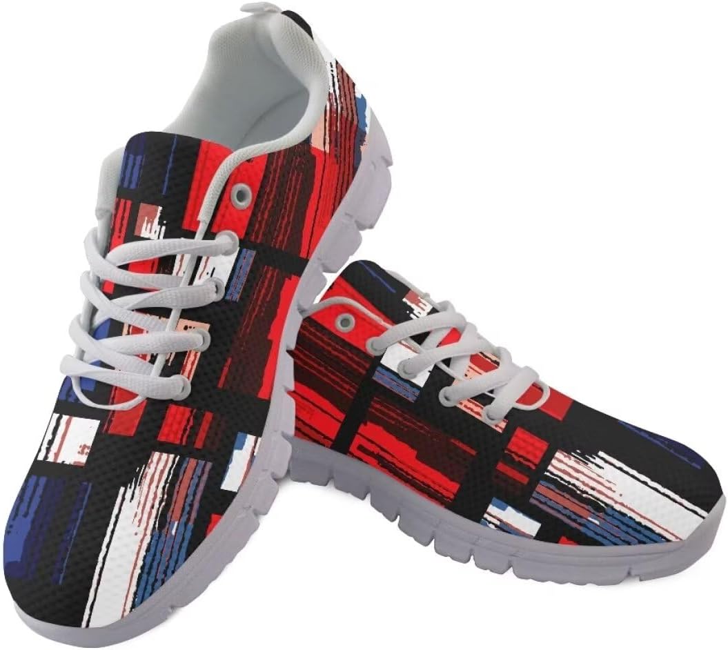 

Повседневные слипоны AmzPrint для мужчин с модной сеткой, белой подошвой и принтом «шипа» для ходьбы, размер 9