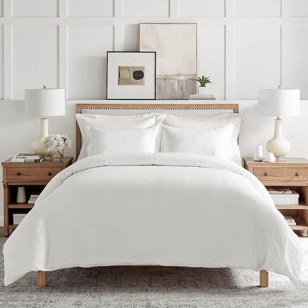 

Комплект пододеяльников Levtex Home из сатина с накладками, белый