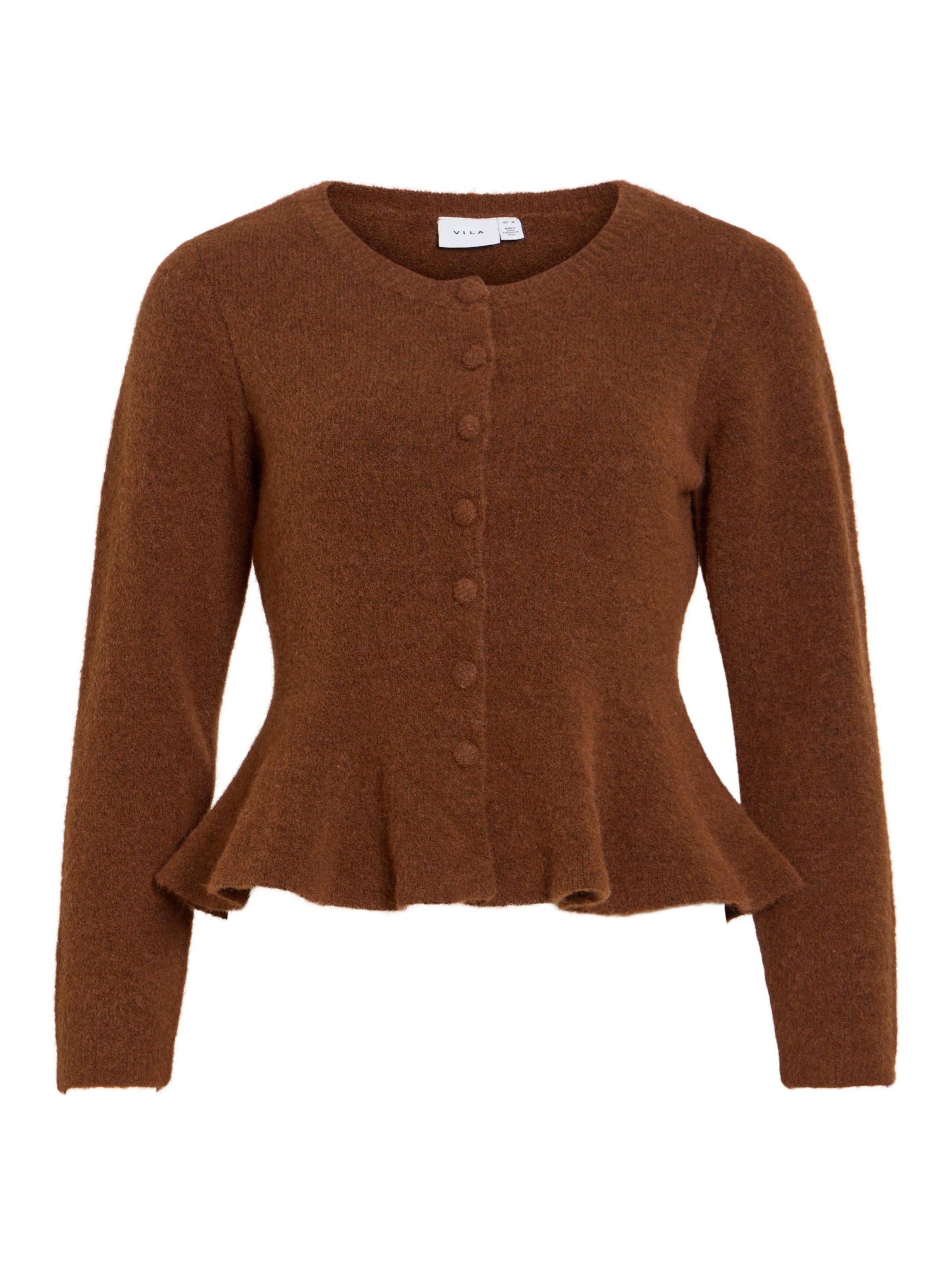 

VILA Кардиган 'VILUNA' вязаный, коричневый