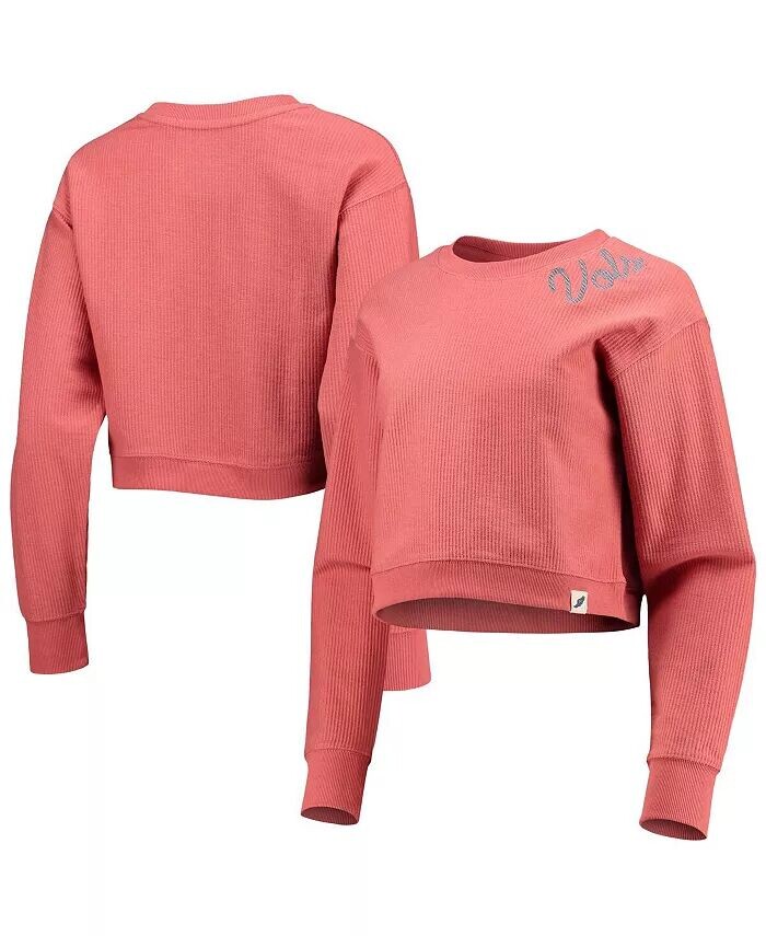 

Женская толстовка Tennessee Orange Tennessee Volunteers Corded Timber Cropped Pullover League Collegiate Wear