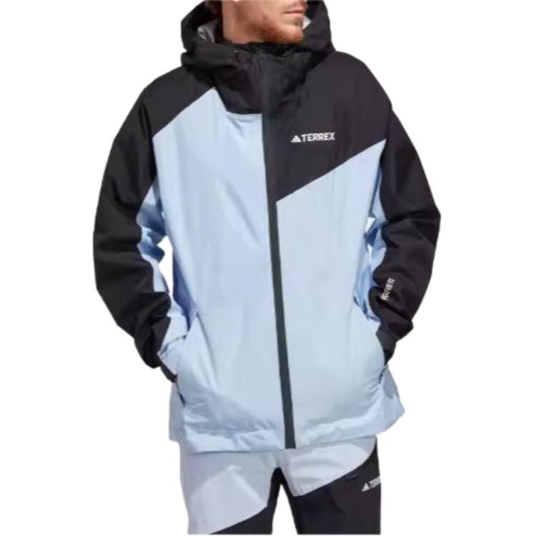 Куртка мужская Outdoor Light Powder Blue/черная Adidas, светло-голубой/черный — фото 3