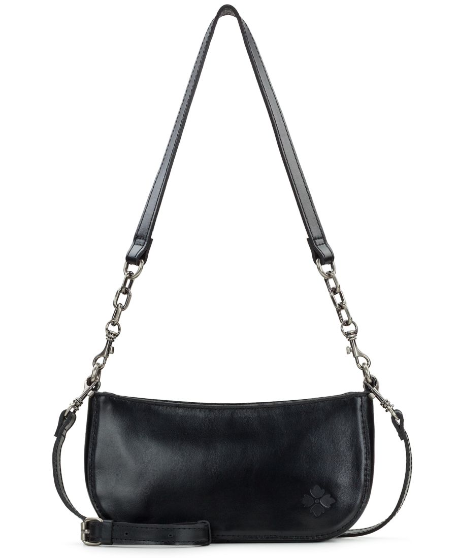 

Маленькая кожаная сумка-багет Sassi через плечо Patricia Nash, Black