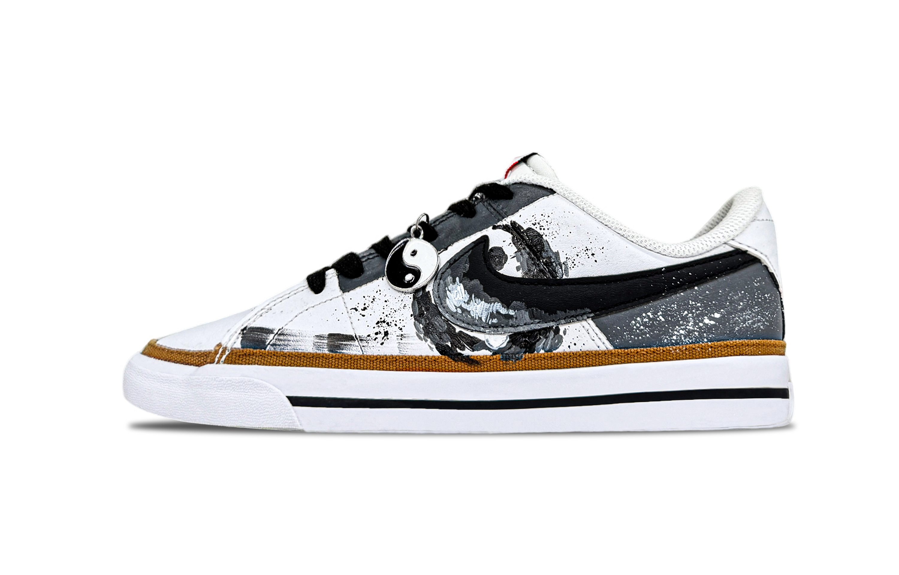 

Nike Кроссовки Court Legacy Eight Trigrams Universe Fan Low Top для скейтбординга, мужские, черно-белые
