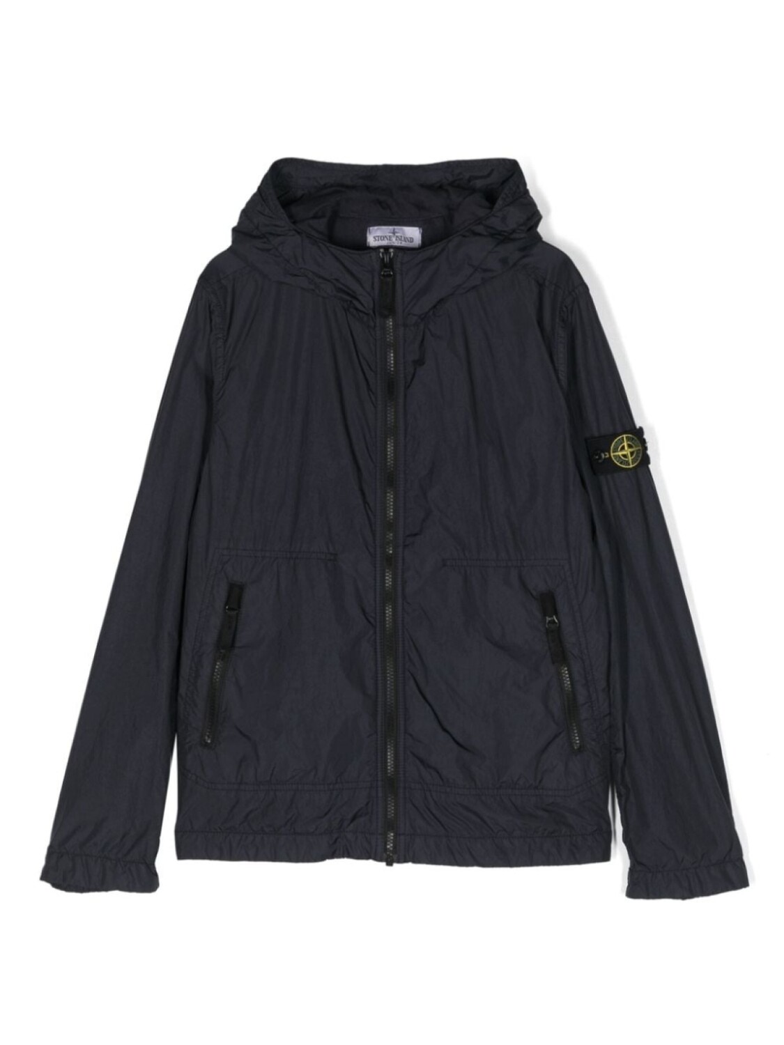 

Stone Island Junior куртка с капюшоном и нашивкой Compass, синий