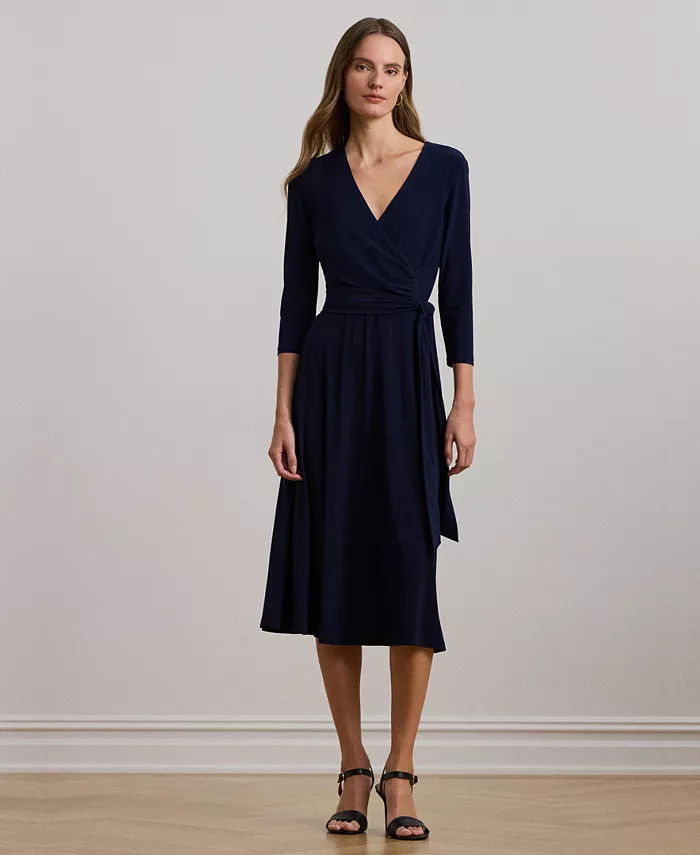 

Женское платье-джерси с запахом Lauren Ralph Lauren, синий