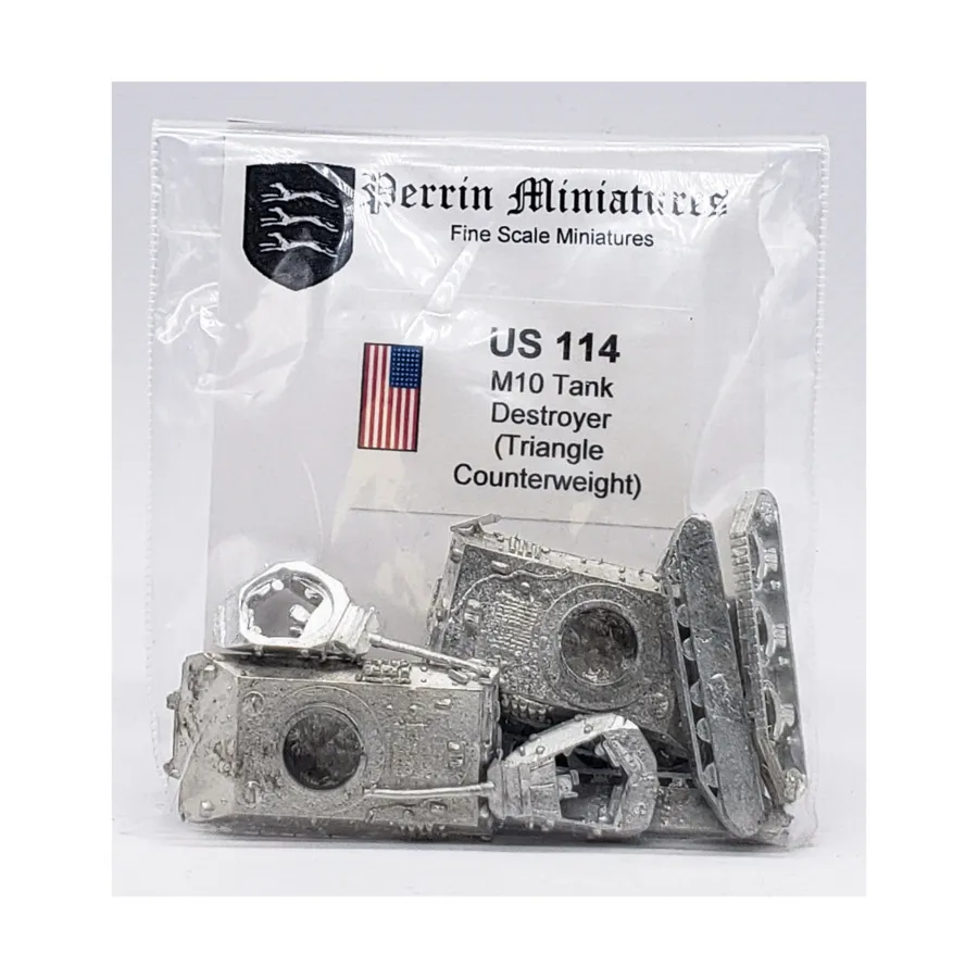 

Истребитель танков М10 (треугольник, без противовеса), WWII Miniatures - USA (10mm) (Perrin Miniatures)