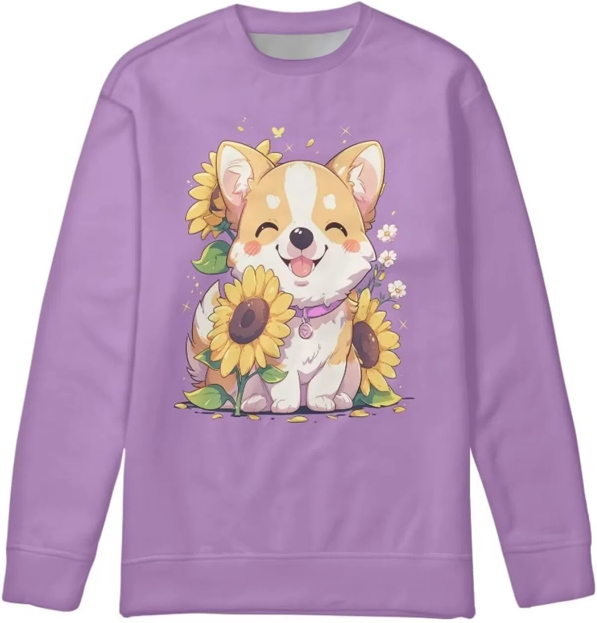 Детский свитшот ZPINXIGN Corgi Sunflower 2 — фото 3