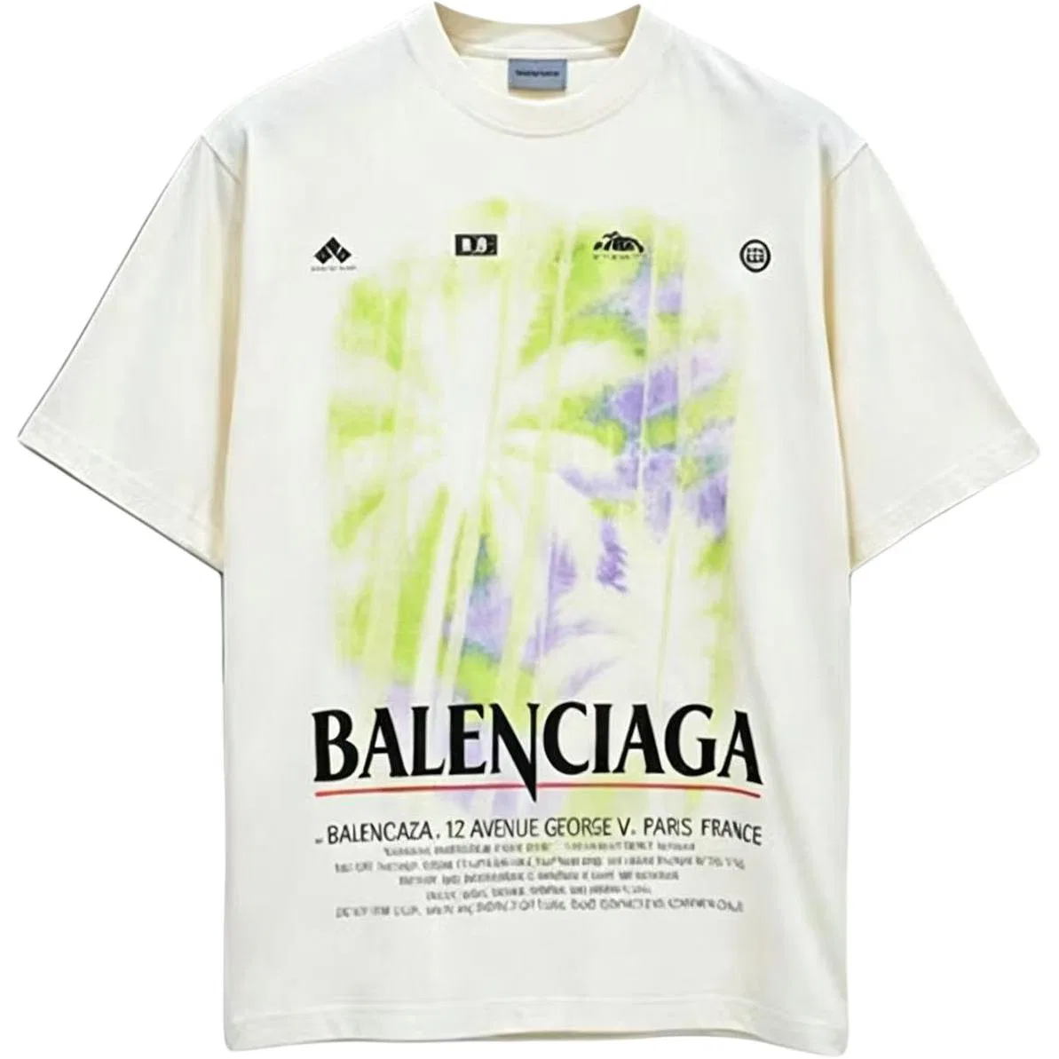 Футболка Slim Fit Balenciaga белая