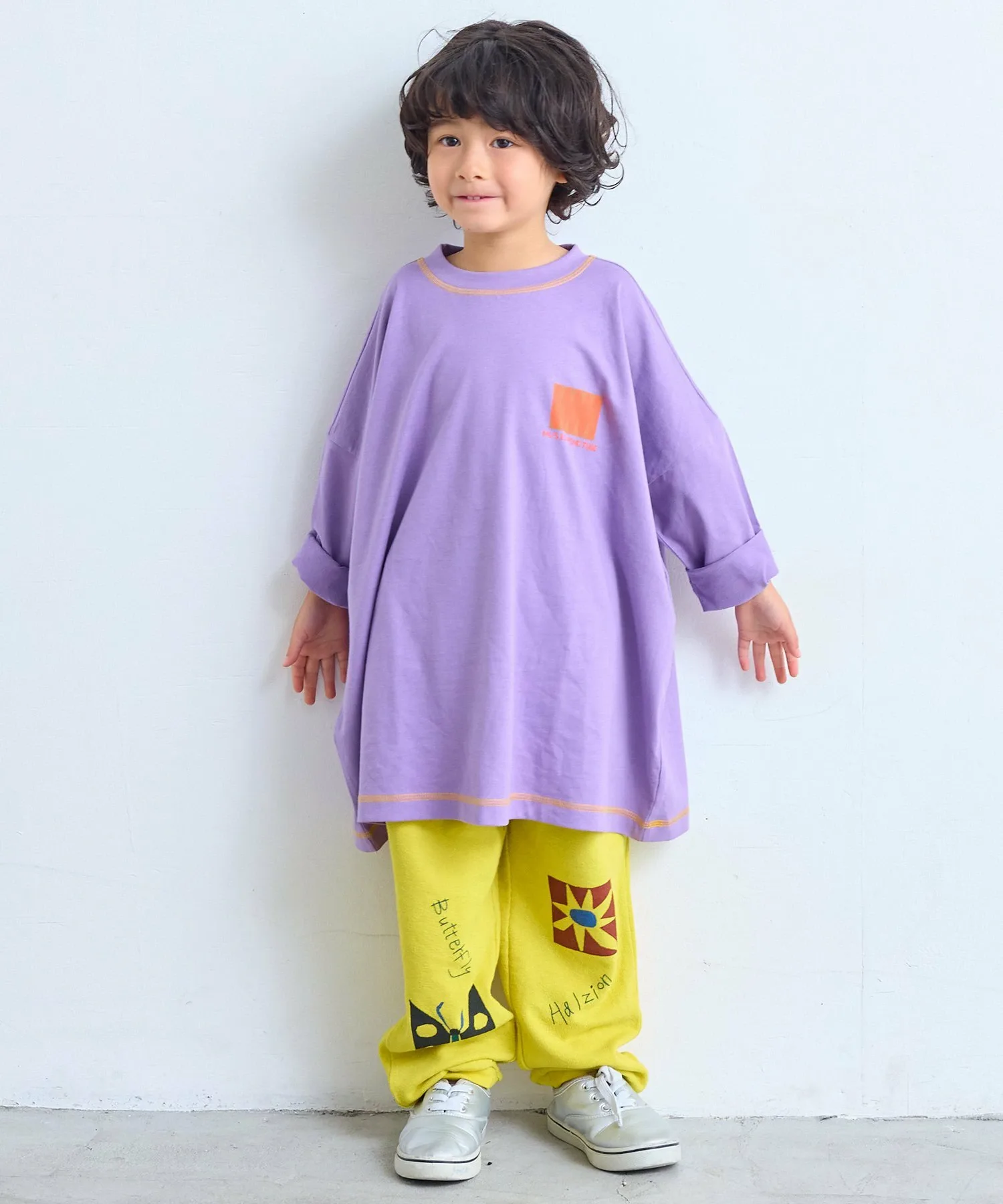 Хлопок из США, футболка Zengo Print Big Long Tee с принтом, большой размер. Life Support Products, Lavender — фото 4