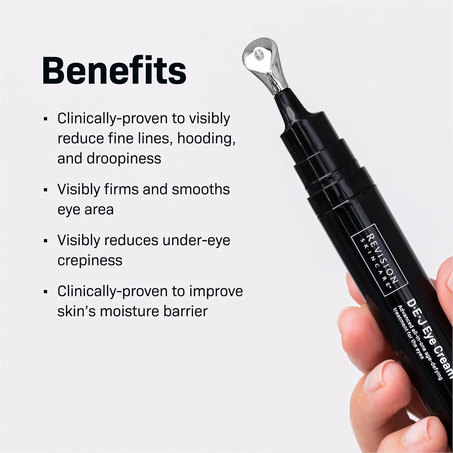Крем для глаз Revision Skincare D·E·J Eye Cream - укрепляющее и увлажняющее средство для борьбы с мелкими морщинами, складками и «гусиными лапками». — фото 3