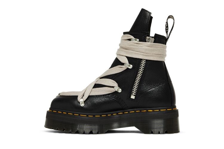 Мужские ботинки Dr. Martens Rick Owens x 1460 кожаные на толстой подошве, черный — фото 3
