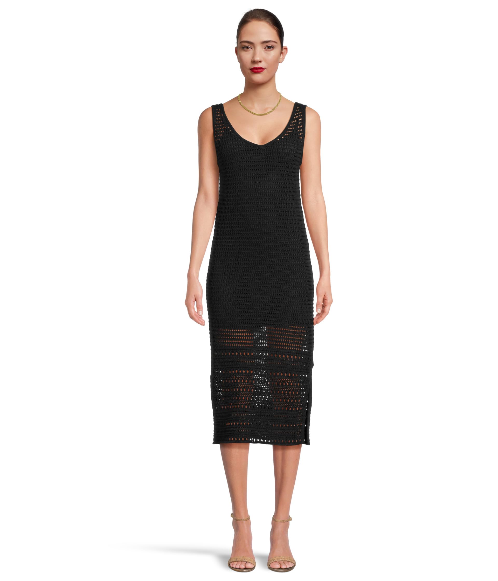 

Платье Tommy Bahama Crochet Midi Dress, черный