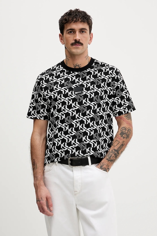 

Хлопковая футболка Karl Lagerfeld Jeans, черный