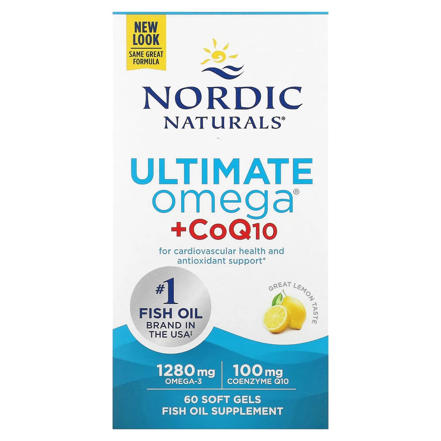 

Nordic Naturals Ultimate Omega + CoQ10 1000 мг 60 жевательных капсул