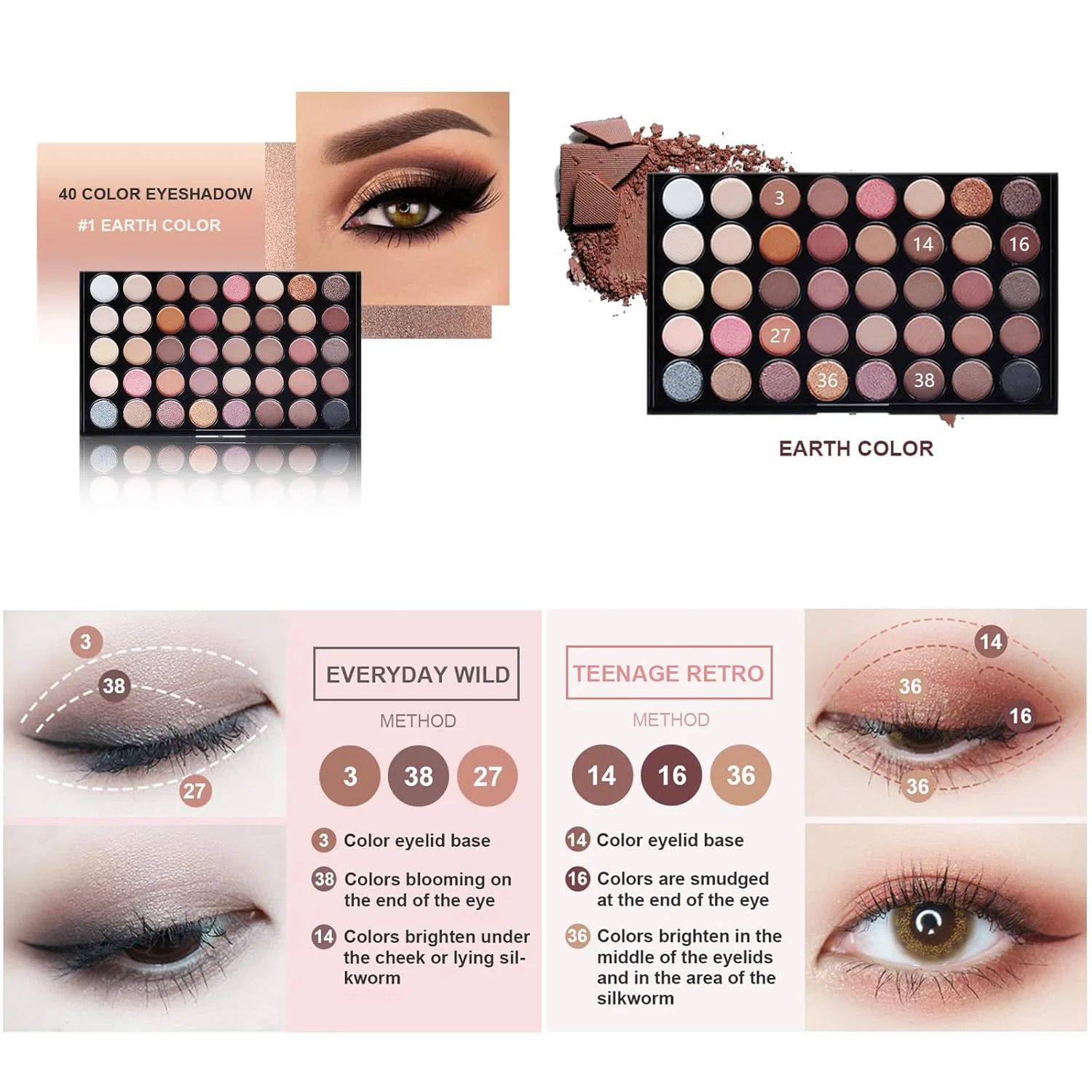 Набор косметики для глаз «Все в одном» Wishesmar, Eye Makeup Sets B — фото 4