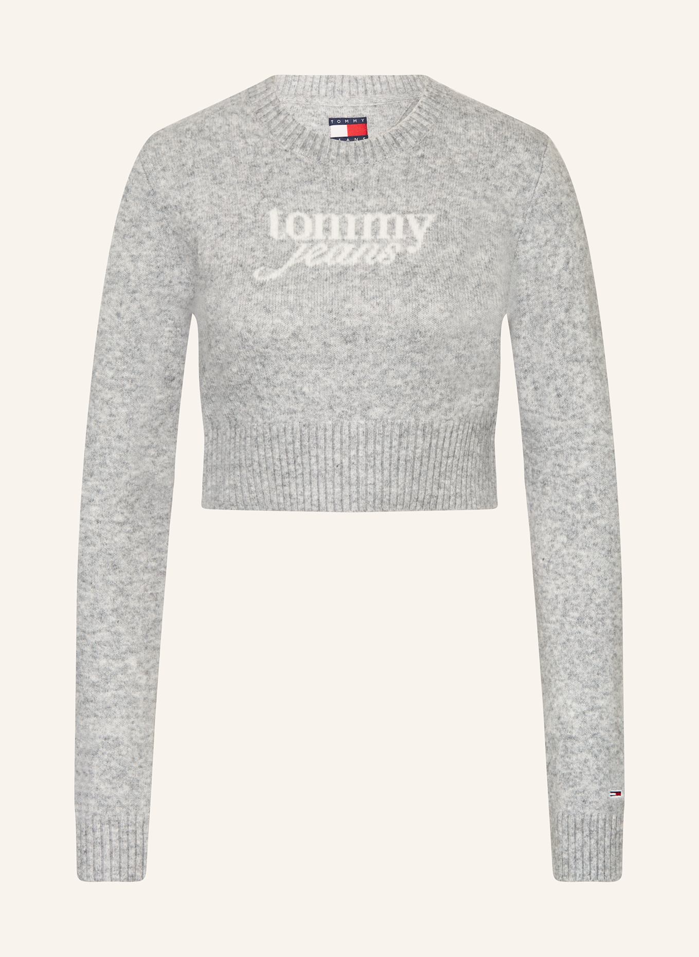 

Укороченный свитер Tommy Jeans, серый