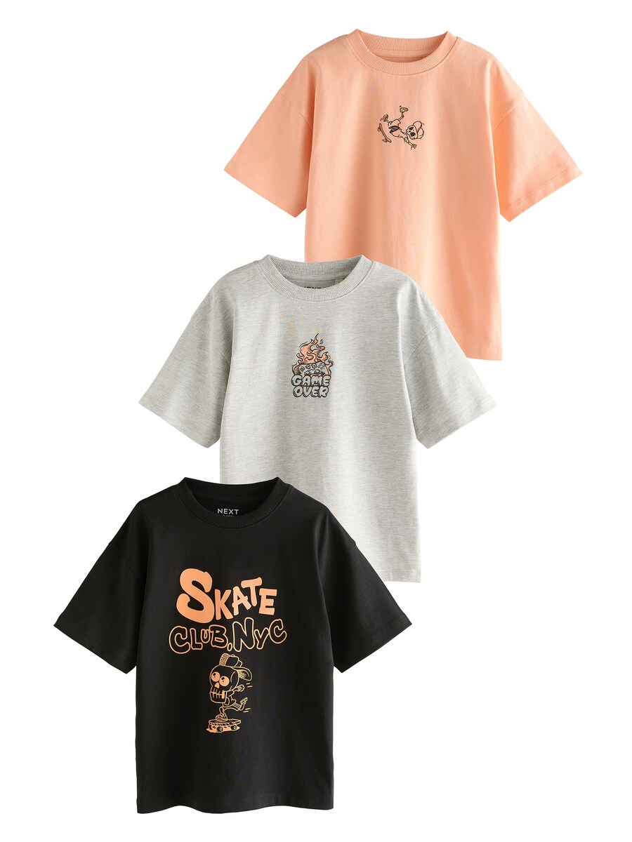 

Рубашка Next, цвет Grey/Apricot/Black
