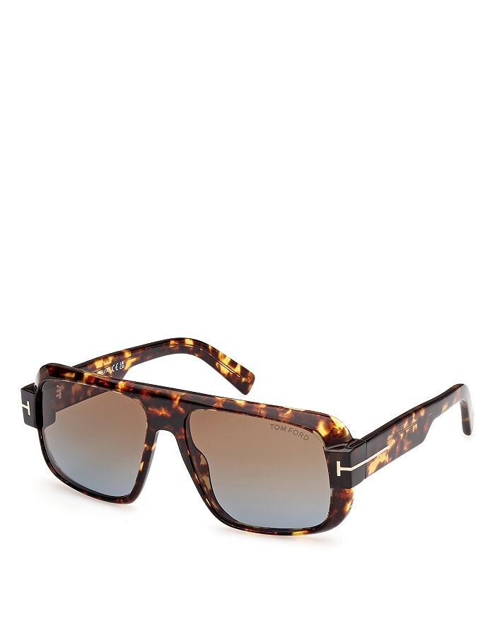 

Солнцезащитные очки Tom Ford Turner Navigator, 58 мм, коричневый