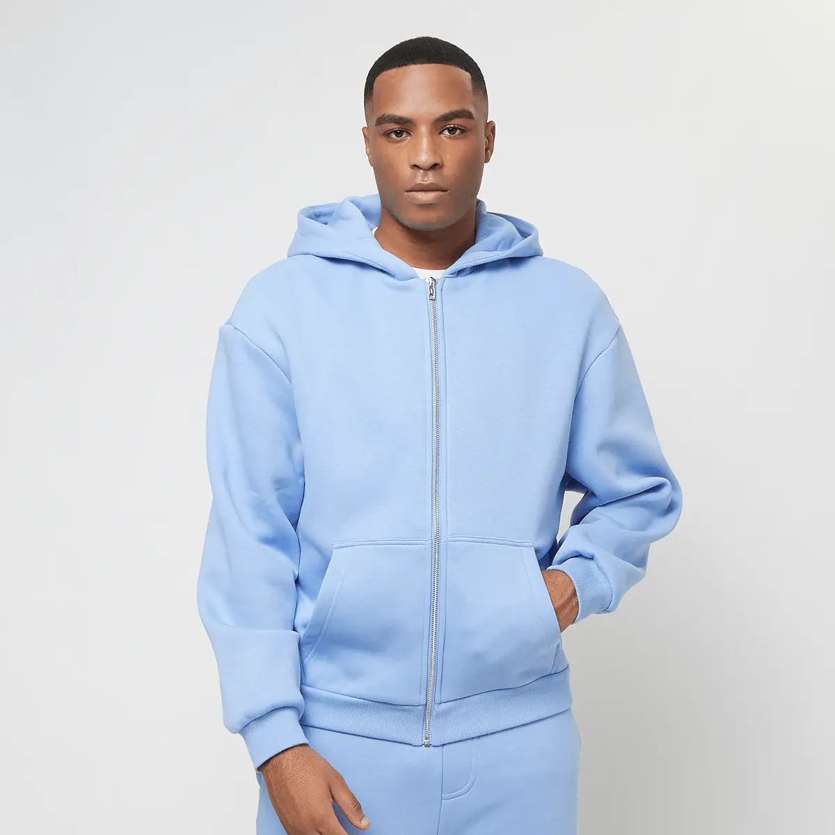 

Толстовка Urban Classics Fluffy Zip Hoody, синий