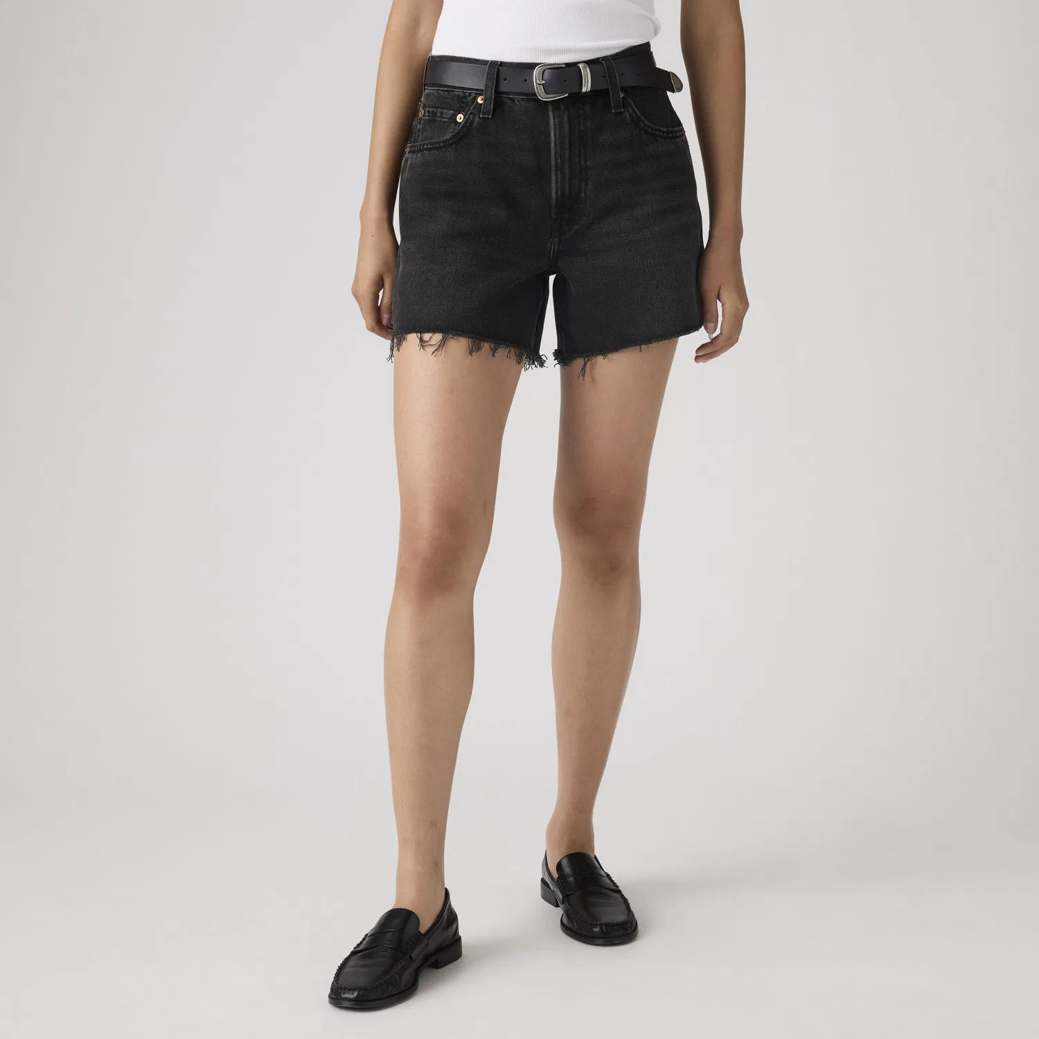 Женские шорты Ribcage Levi's, Black — фото 2