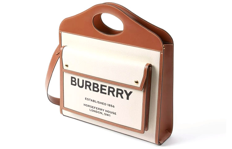 Сумка Burberry из холста и кожи в двух тонах — фото 2
