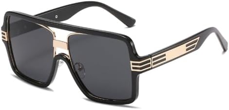 

Ретро-солнцезащитные очки с двойной перемычкой для женщин, модные очки с розовым градиентом, трендовые солнцезащитные очки с полыми синими линзами для мужчин MTZJH, Black Gray