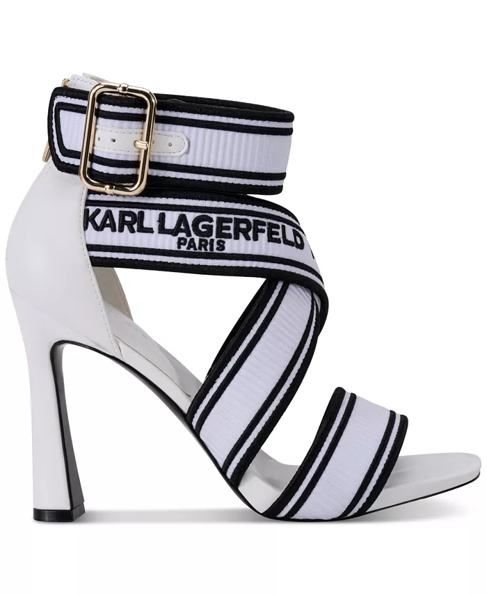 Женские босоножки Careliz на тонких ремешках KARL LAGERFELD PARIS, белый — фото 2