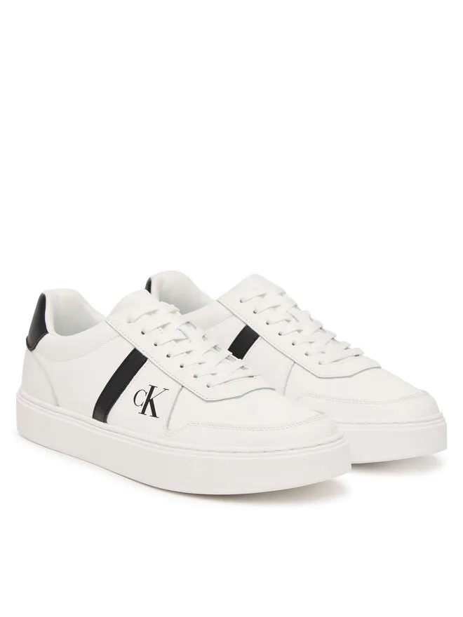 Calvin Klein Кроссовки Classic Cups Lace Lth Emb Tongue HM0HM02237 белые — фото 2