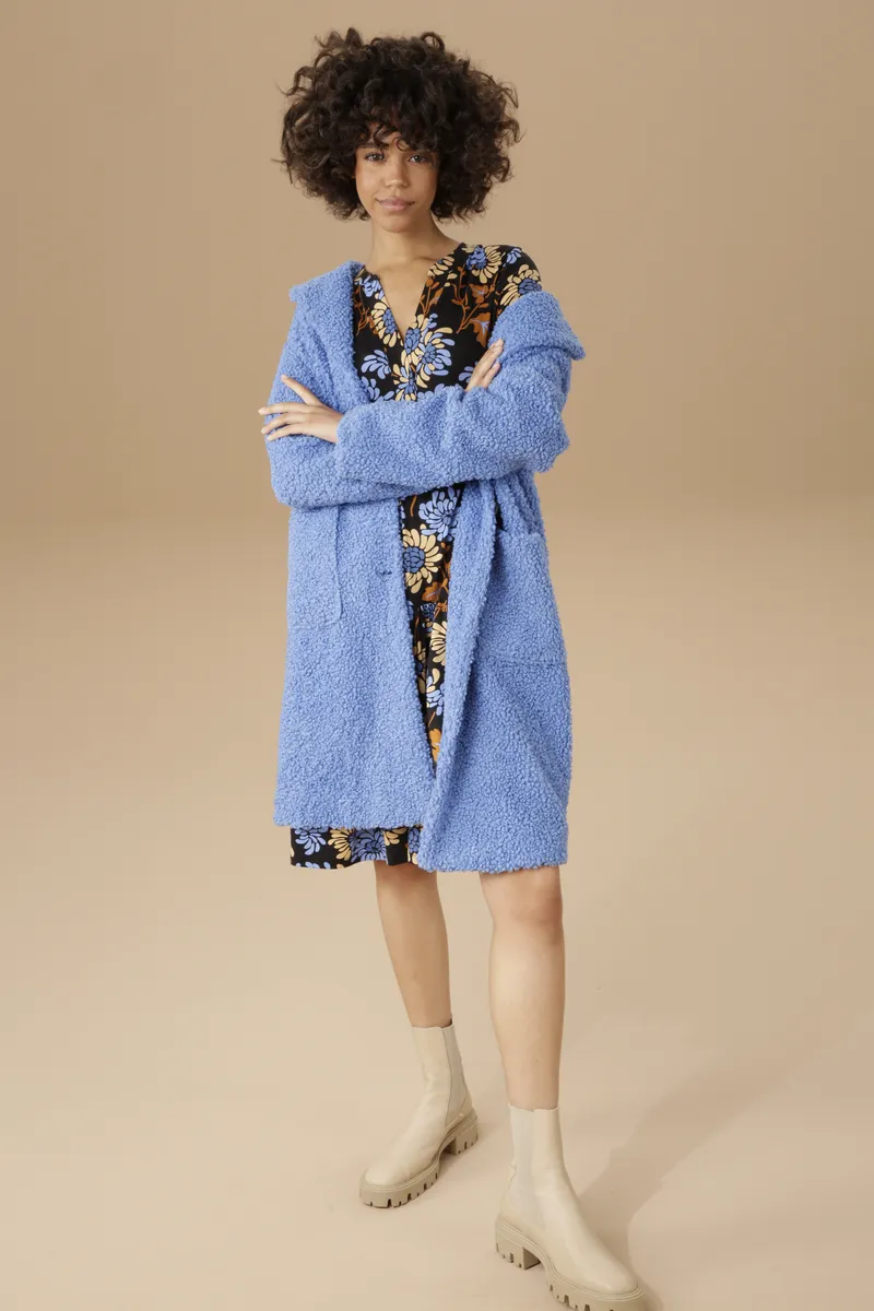 

Мягкое короткое пальто Aniston CASUAL в стиле CASUAL, синий