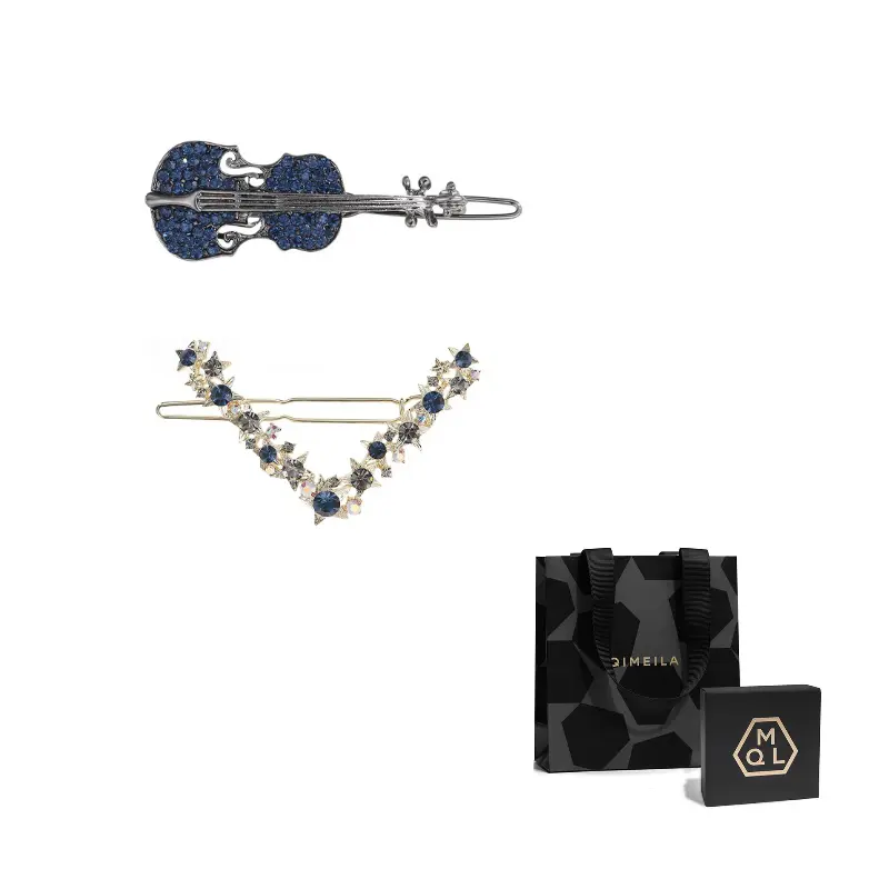 

Алюминиевые заколки для волос Women's QIMEILA, V-Shaped Violins 2-Piece Set