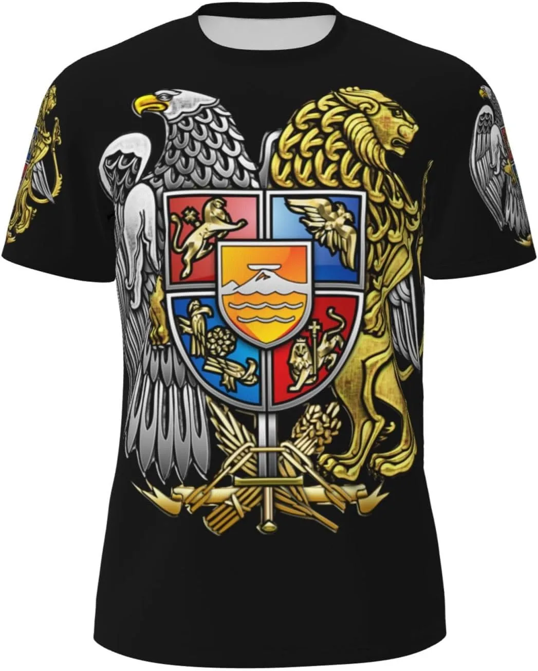 

Футболка мужская Emblem of Armenia Symbol 3D Print, Crewneck, Mesh ODSLFHJD