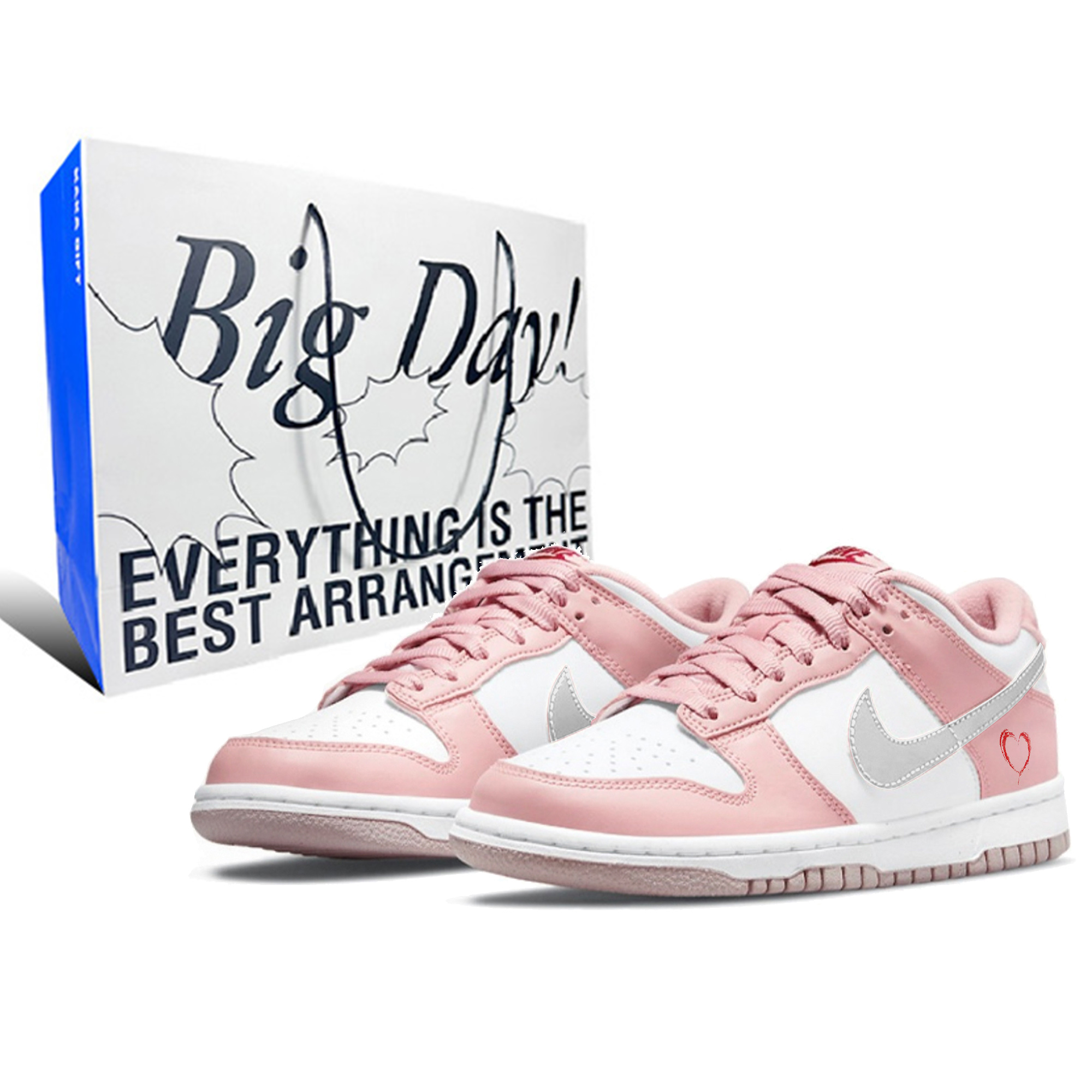 

Nike Детские кроссовки для скейтбординга Dunk Pink Velvet Low Top для подростков