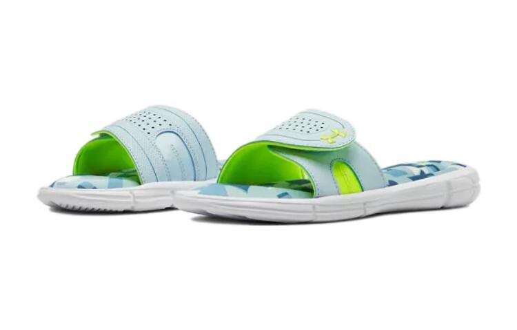 Детские шлепанцы серии Ignite Kids White/Green Under Armour, зеленый — фото 4