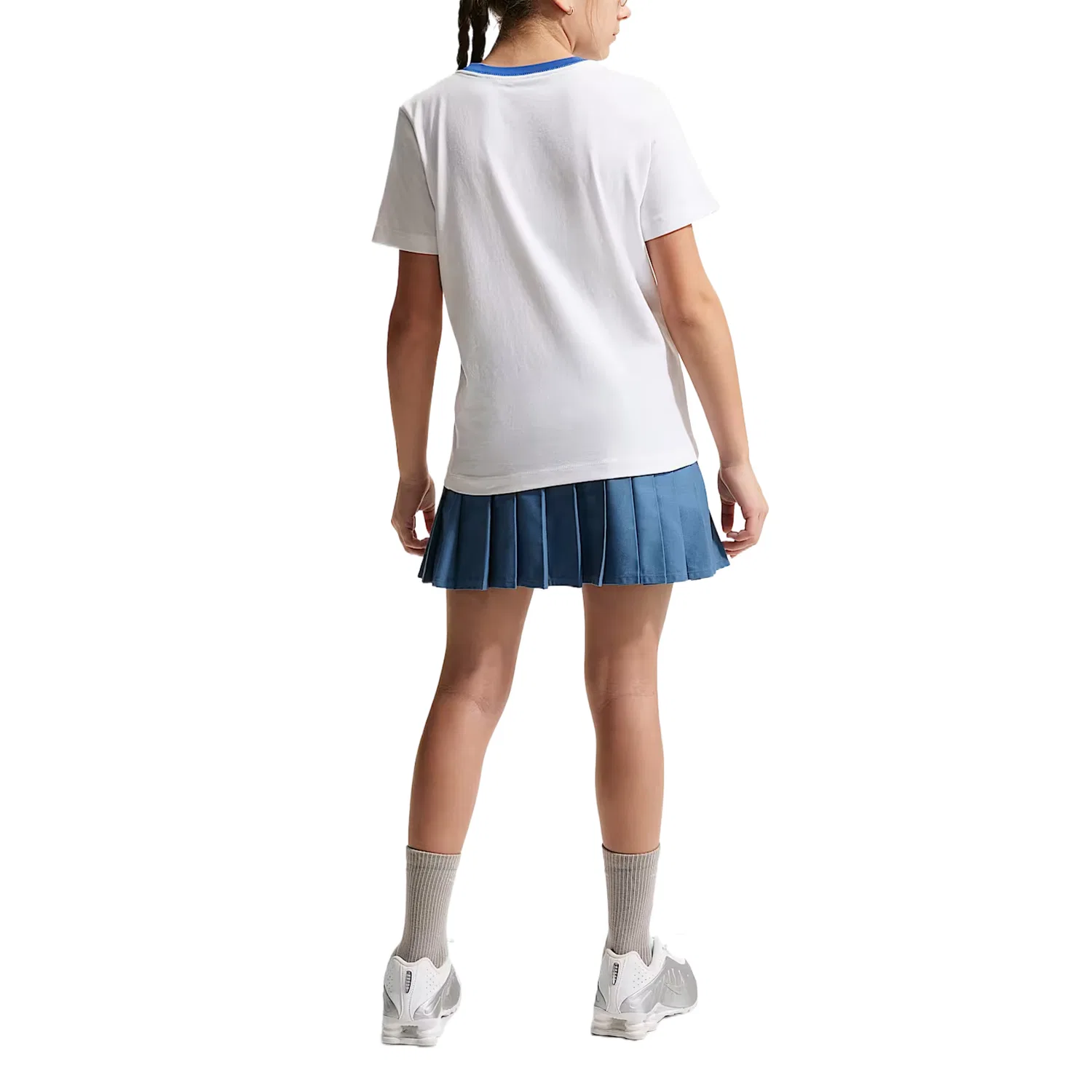 Футболка Nike Kids с круглым вырезом белая — фото 4