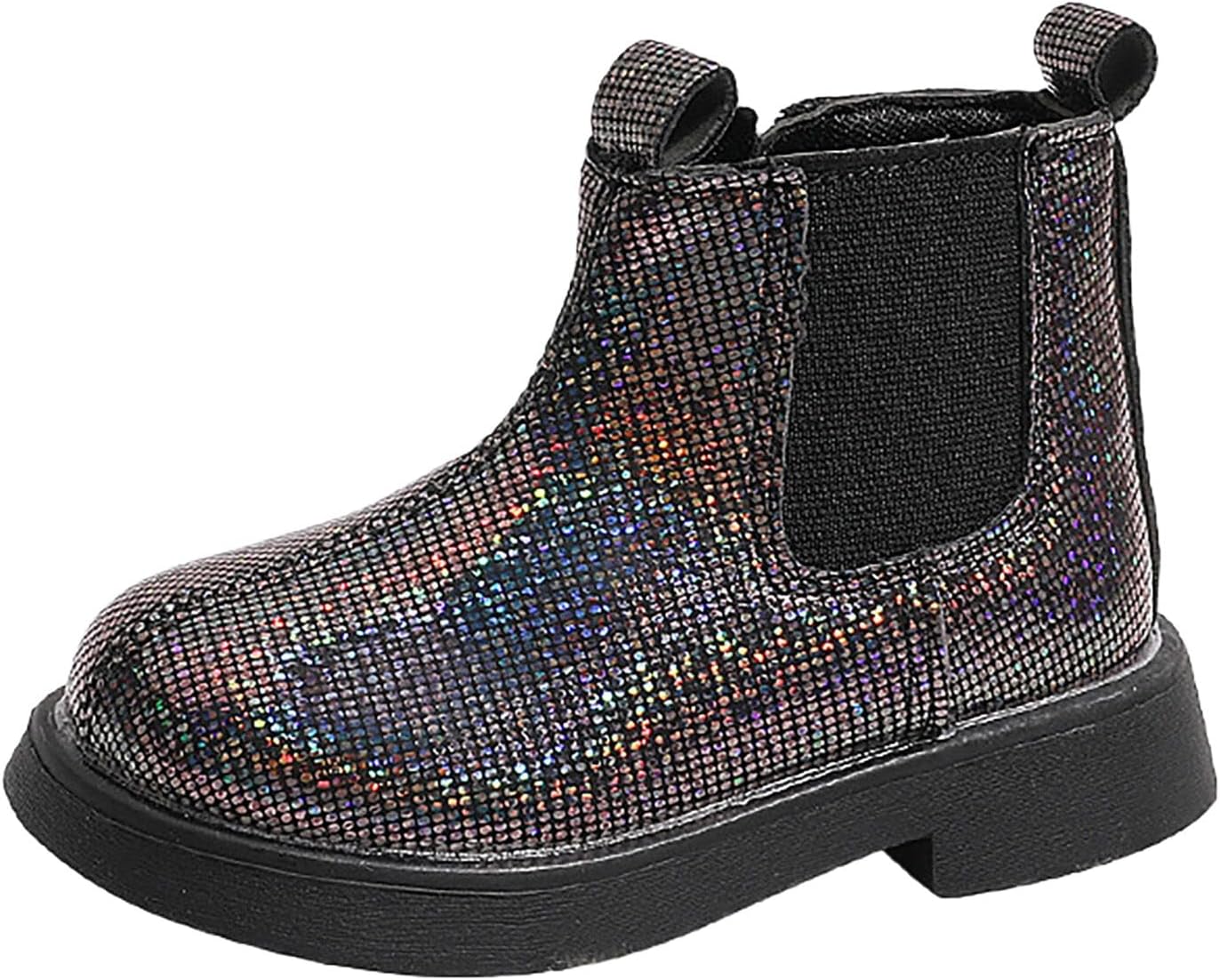 

Детские ботильоны IWIHMIV для девочек, ездовые сапожки, зимние ботинки для девочек, ботильоны для девочек, нескользящие, удобные ботинки для мальчиков, осенние ботинки для девочек, Black-2