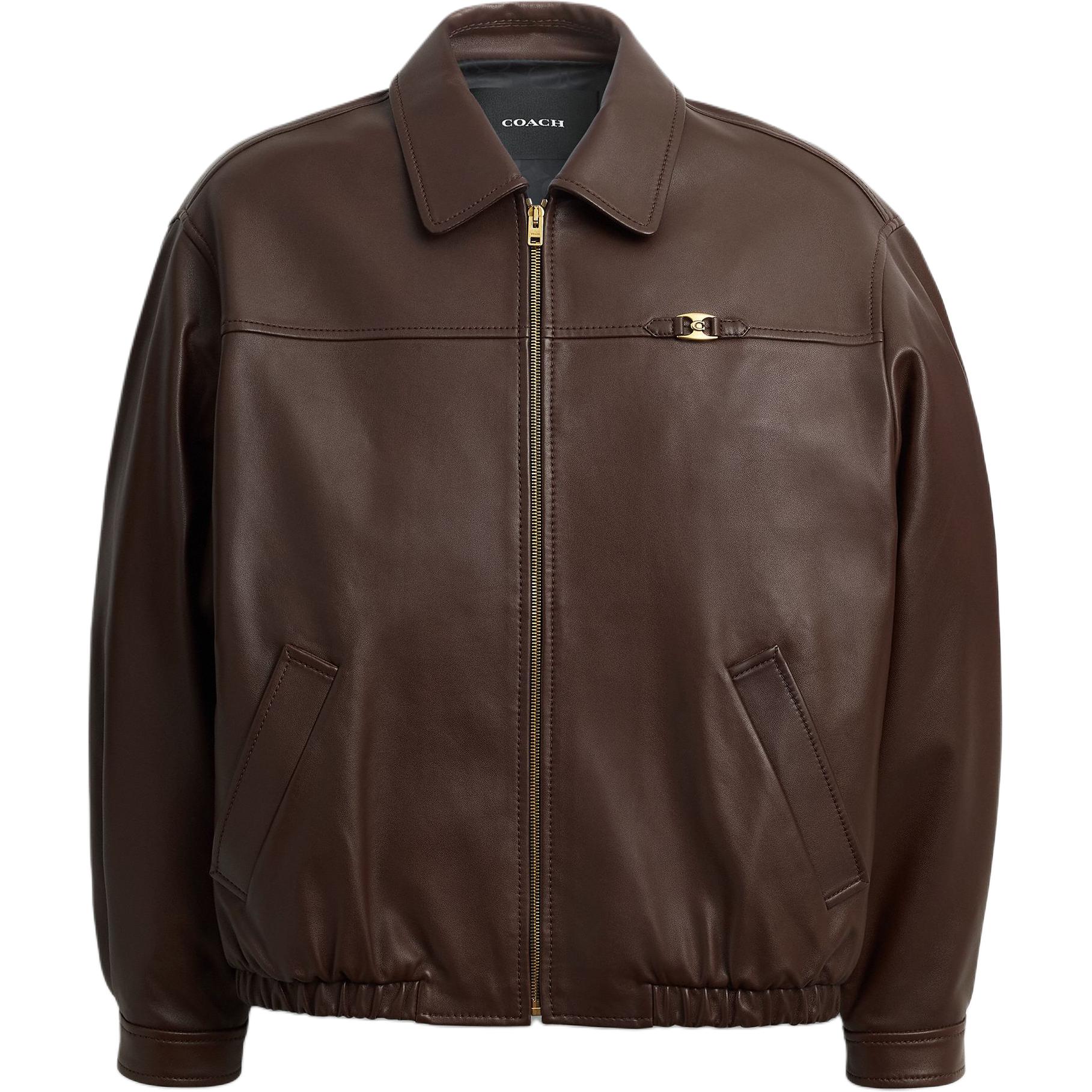 

COACH Кожаная куртка женская, Brown