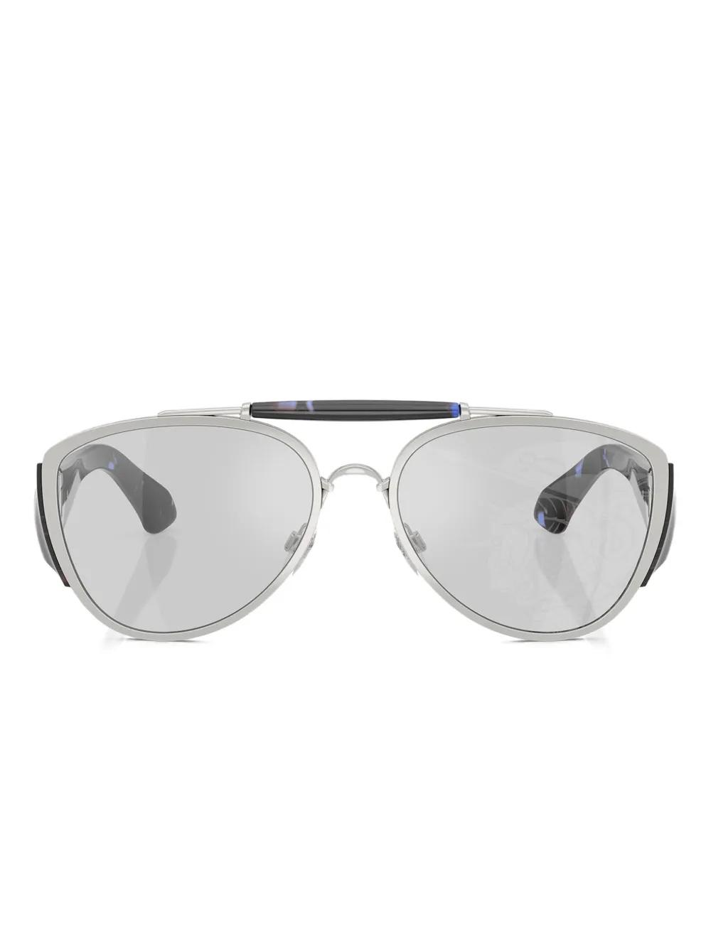 

Солнцезащитные очки в оправе пилота Burberry Eyewear, серебяный