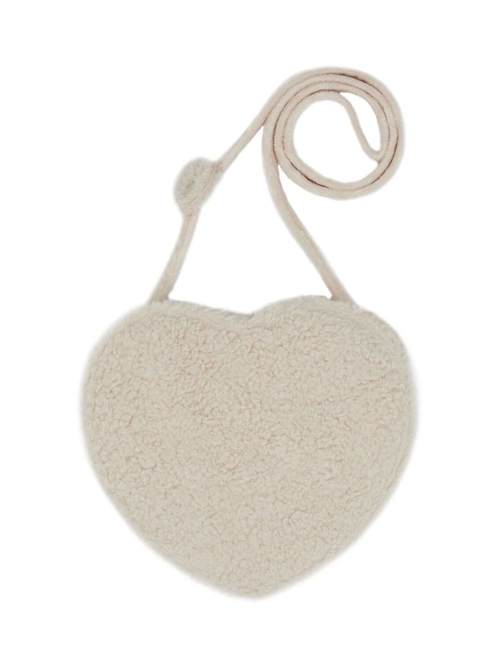 

Leevje Детская сумка через плечо в форме плюшевого сердечка, бежевого цвета