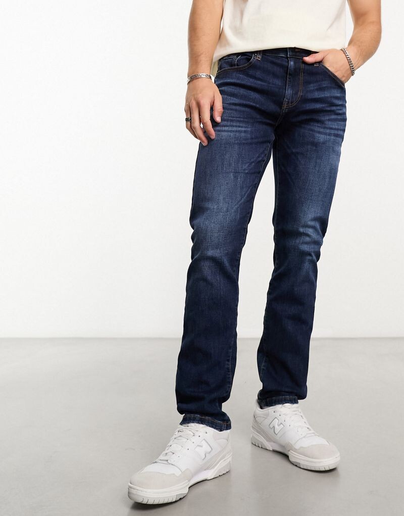 

Only & Sons – Weft – Темно-синие эластичные джинсы обычного кроя