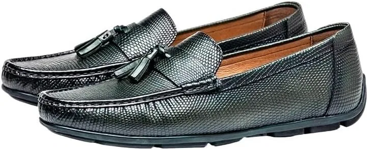 Мокасины кожаные Loafers Driving Moccasins, зеленый UOPYNE