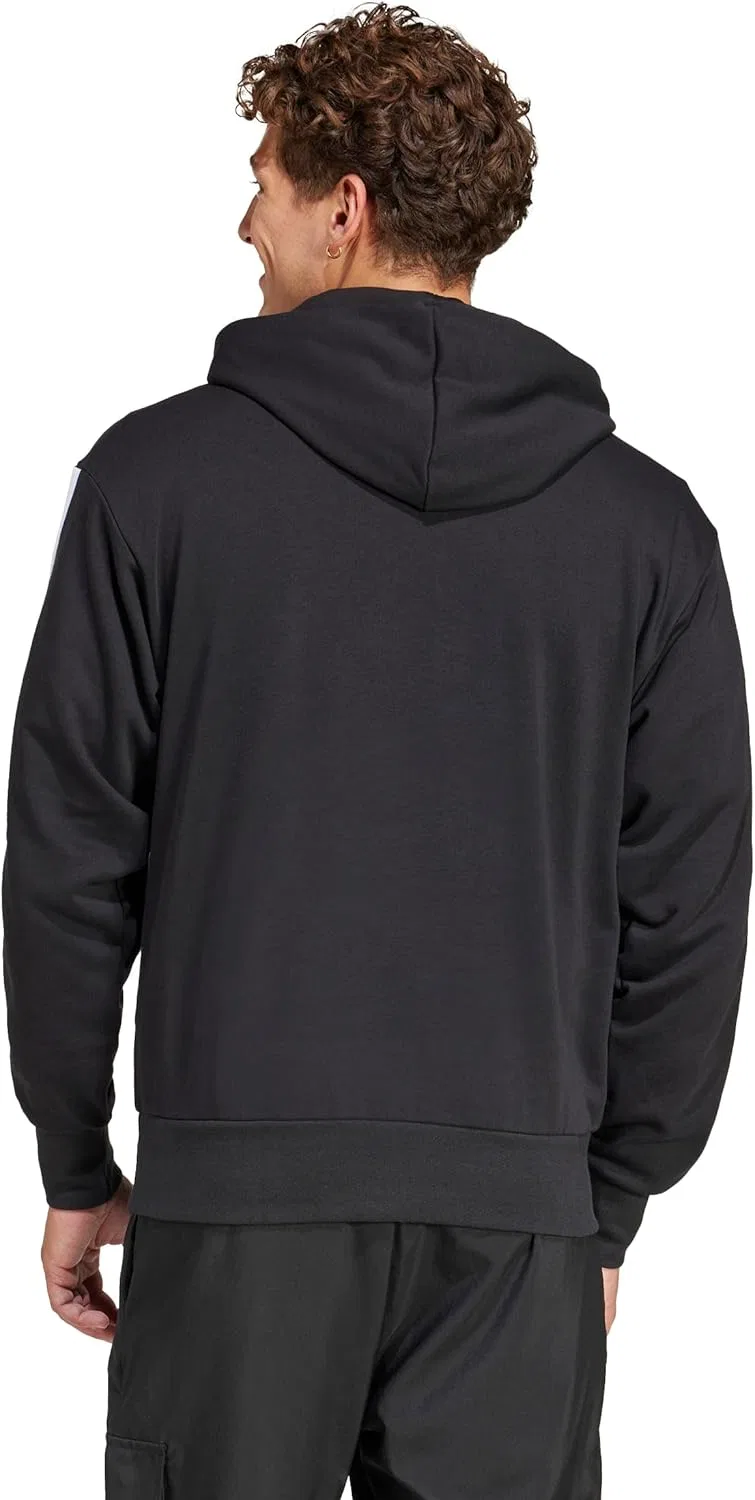 Мужская толстовка с капюшоном adidas Essential Three Stripes French Terry Hoodie — фото 2
