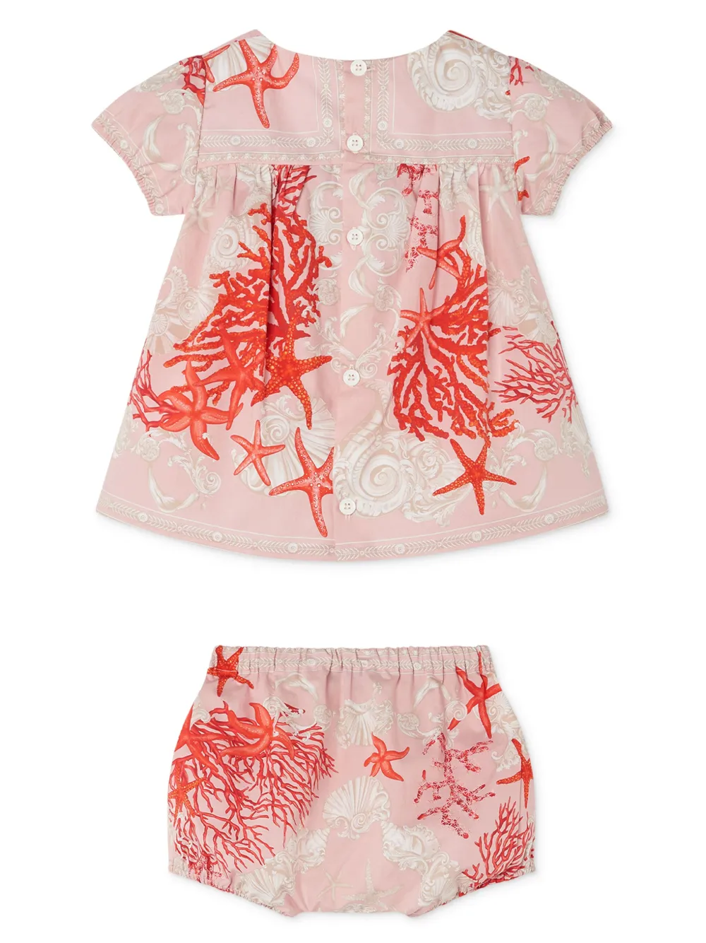 Комплект из платья и блумеров Barocco Versace Kids, розовый — фото 2