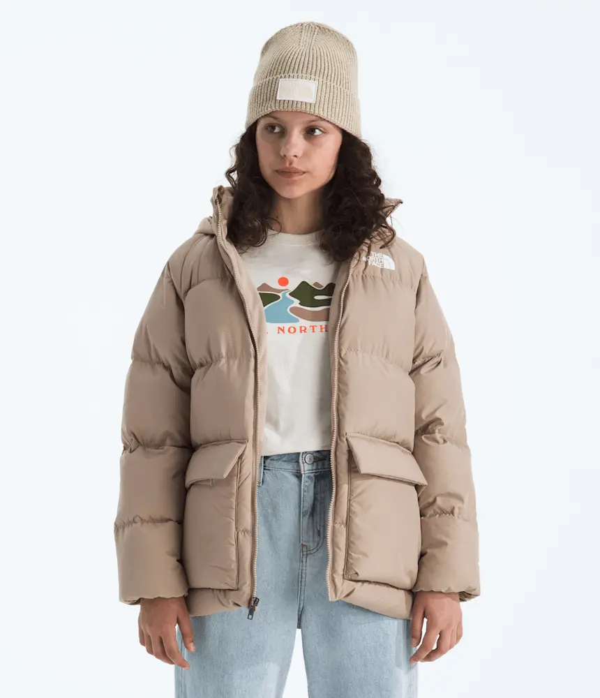 Короткая парка North Down с флисовой подкладкой для мальчиков и девочек The North Face, Mushroom Grey — фото 3