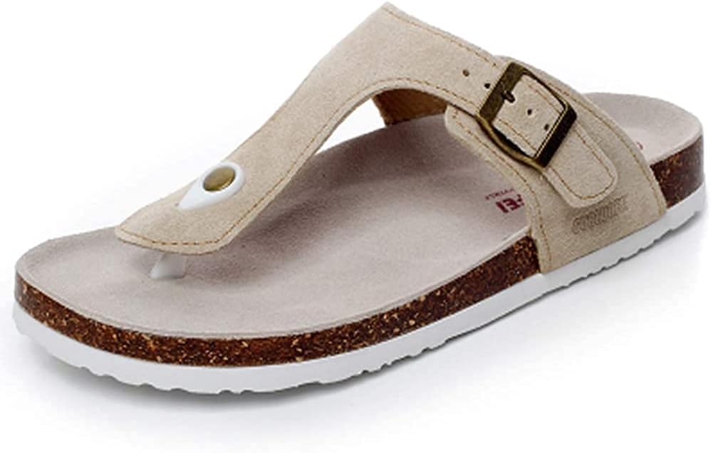 

Женские сандалии Asifn на плоской подошве, регулируемые кожаные повседневные открытые шлепанцы для мужчин, летние тапочки, белый