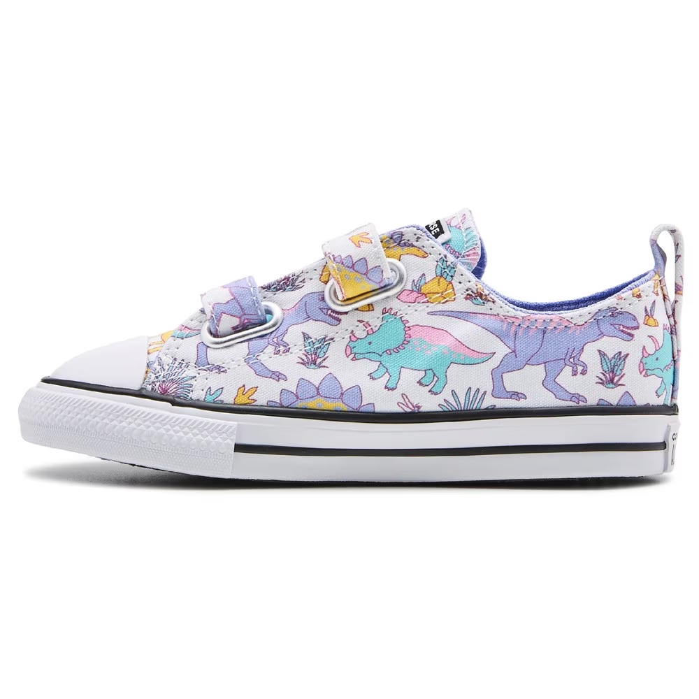 Детские кроссовки Chuck Taylor All Star 2V Low Top для малышей Converse, white/dinosaur — фото 3